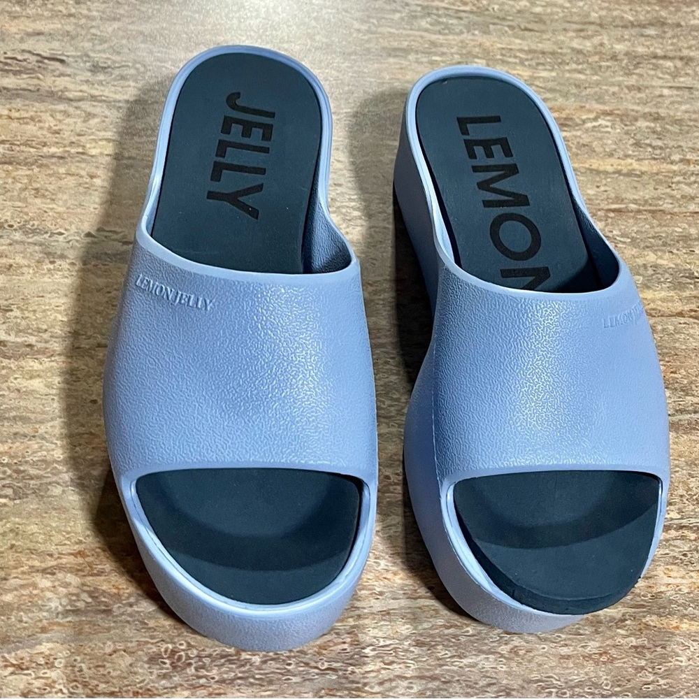Lemon Jelly Baby Blue Platform Sandals